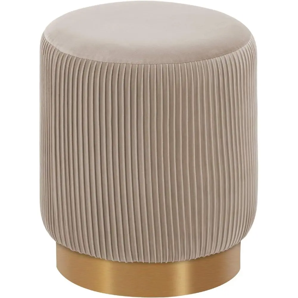 Khaki Velvet Round Ottoman, Footrest Vanity Stool
Khaki Velvet Round Ottoman, Footrest Vanity Stool