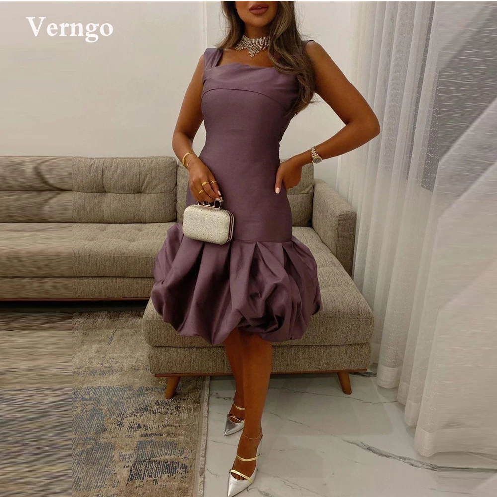 Verngo Dark Purple Satin Prom Party Dresses Mermaid Square Neck Straps Knee Length Arabic Women Formal Party Gowns Saudi Arabic
Verngo Dark Purple Satin Prom Party Dresses Mermaid Square Neck Straps Knee Length Arabic Women Formal Party Gowns Saudi Arabic