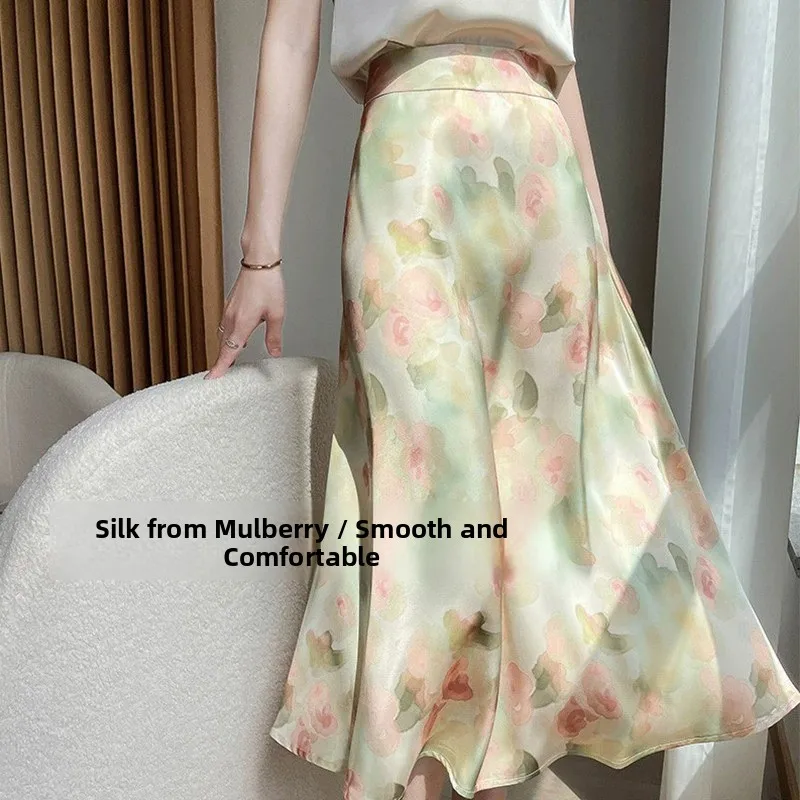 Шелковая атласная юбка-миди с высокой талией Шелковая юбка трапециевидной формы Новая летняя юбка с цветочным принтом для офиса и поездок на работу
Шелковая атласная юбка-миди с высокой талией Шелковая юбка трапециевидной формы Новая летняя юбка с цветочным принтом для офиса и поездок на работу