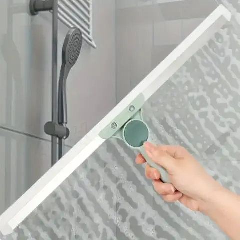 Magic Squeodo Silicone Mop Wiper Flooring  Cleaning Squeegee Telescopic Broom Bathroom Wipe Sweeping Ground Scraping Floor Pole