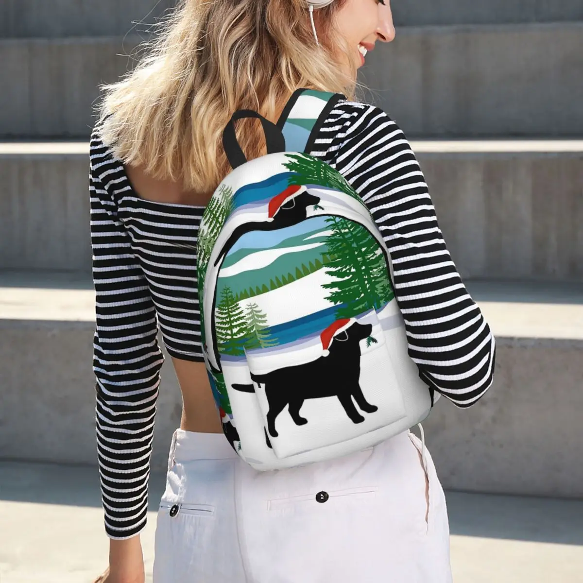 Black Labrador Dog Christmas Winter Student Backpack School Bag Hiking Travel Daypack for Boys Girls Bookbag Shoulder Bags
Black Labrador Dog Christmas Winter Student Backpack School Bag Hiking Travel Daypack for Boys Girls Bookbag Shoulder Bags