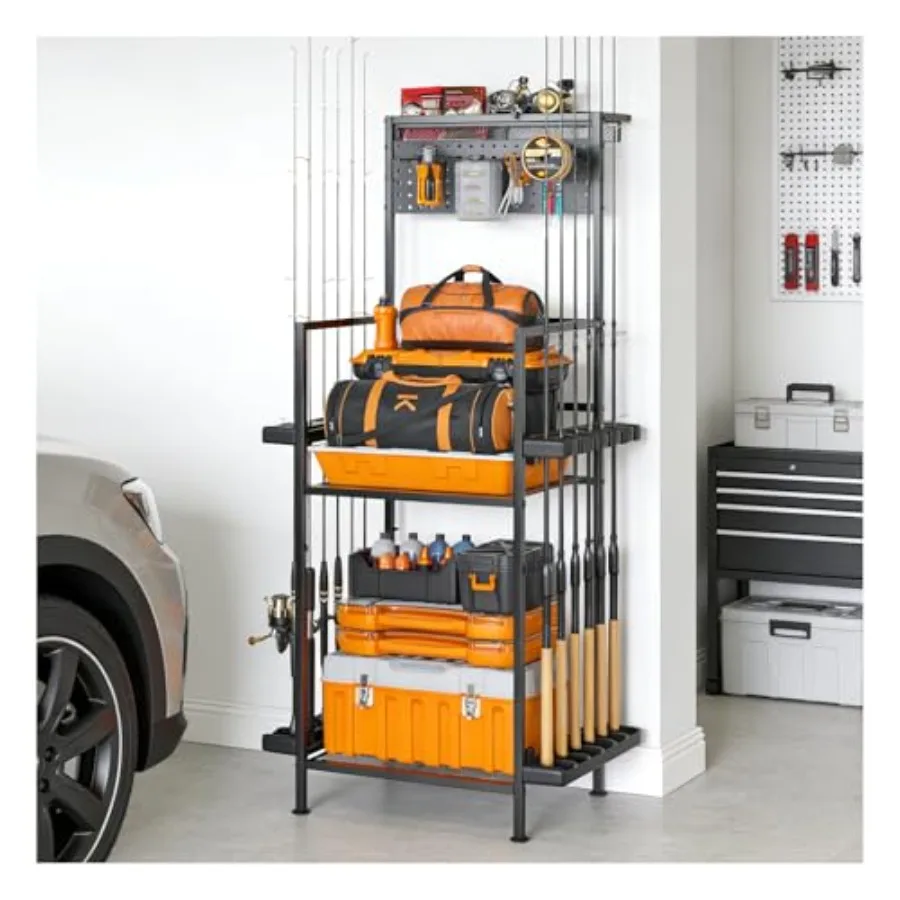 Fishing Rod Holders for Garage with Pegboard and Metal Mesh Basket, Fishing Rod Storage Rack, Vertical Fishing Pole Holder for
Fishing Rod Holders for Garage with Pegboard and Metal Mesh Basket, Fishing Rod Storage Rack, Vertical Fishing Pole Holder for