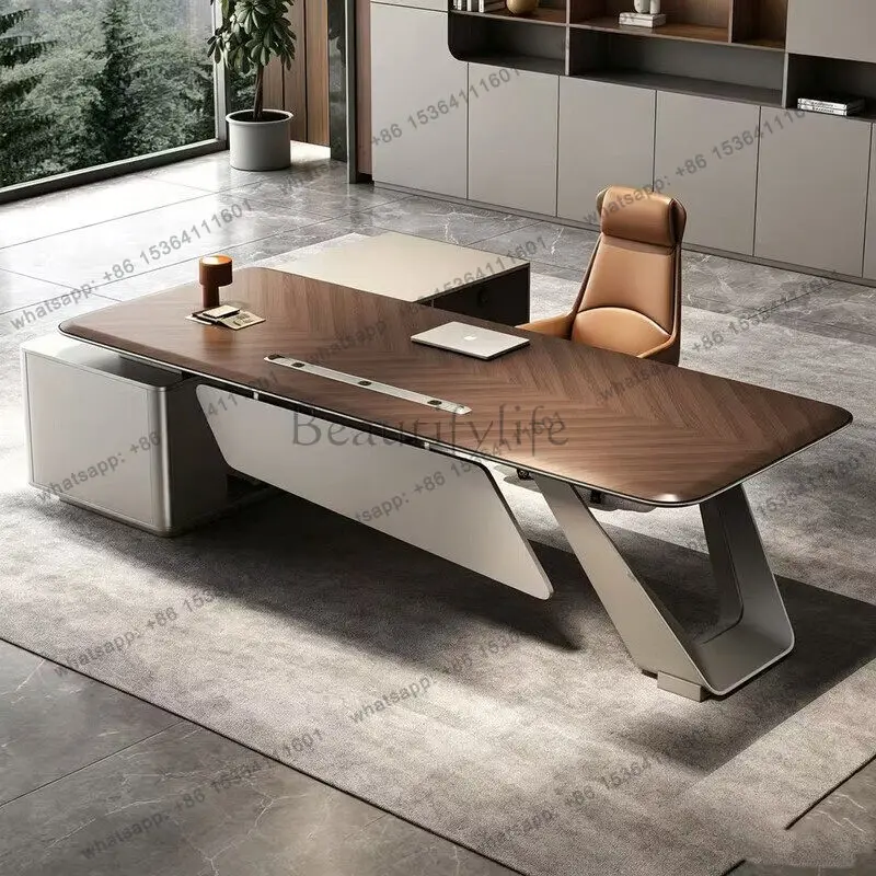 Light luxury high-end desk, simple modern leadership desk, president manager desk
Light luxury high-end desk, simple modern leadership desk, president manager desk