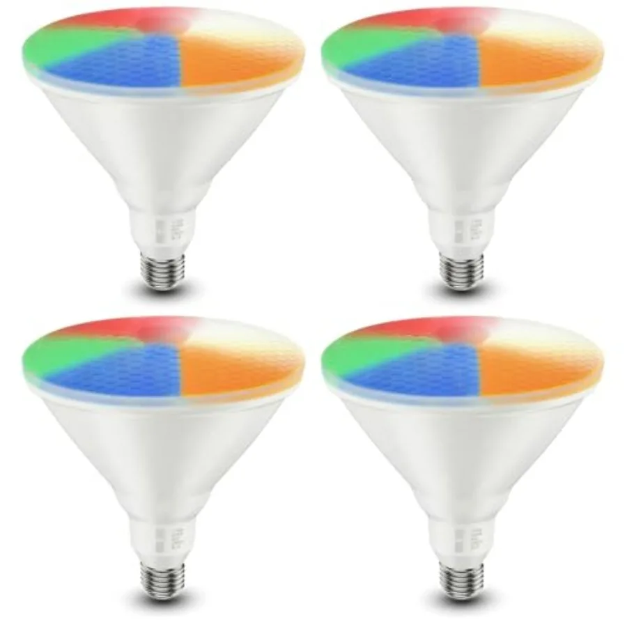 4PACK LED Outdoor PAR38 Flood Light Bulbs E26 5CCT RGBCW 12W 950LM 110V Not Dimmable90W Halogen Equivalent Halloween Christmas
4PACK LED Outdoor PAR38 Flood Light Bulbs E26 5CCT RGBCW 12W 950LM 110V Not Dimmable90W Halogen Equivalent Halloween Christmas