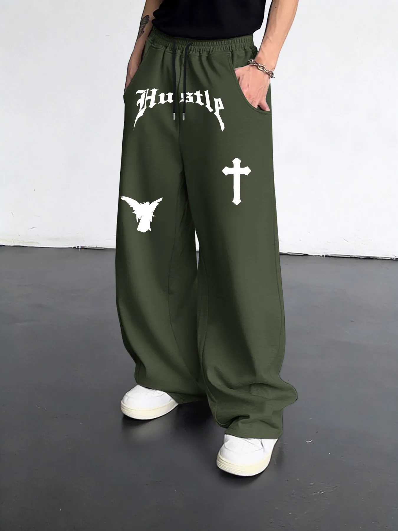 Men's European and American Fashion Brand Street Style Letter Cross Angel Print Pattern Personalized Cool Hip-hop Casual Pants
Men's European and American Fashion Brand Street Style Letter Cross Angel Print Pattern Personalized Cool Hip-hop Casual Pants
