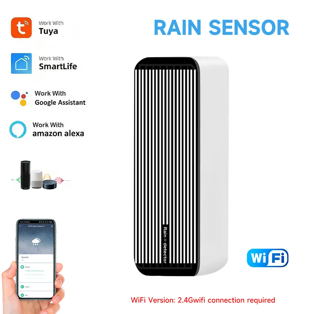Tuya Rain Sensor WiFi Rain Detection Sensor Smart Home Real-time APP Notifications Home Automation Smart Life Devices
Tuya Rain Sensor WiFi Rain Detection Sensor Smart Home Real-time APP Notifications Home Automation Smart Life Devices