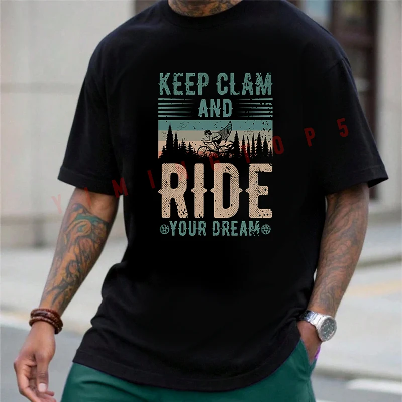 Keep Clam And Your Dream Motorcycle T-shirt Men's Summer Cotton Casual Short-sleeved O-neck Top Tees
Keep Clam And Your Dream Motorcycle T-shirt Men's Summer Cotton Casual Short-sleeved O-neck Top Tees