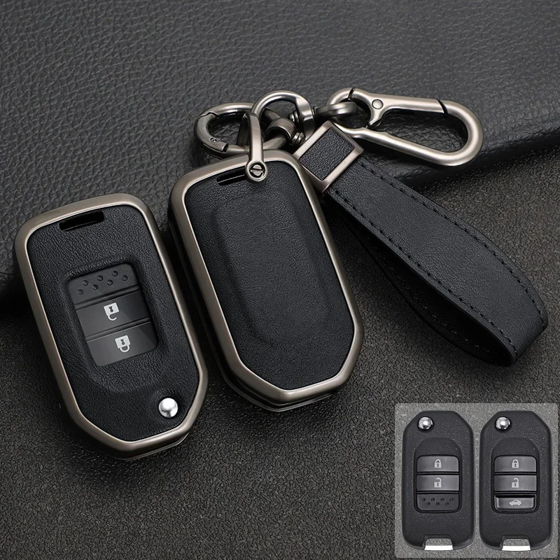 Zinc Alloy+Leather Car Key Case Cover for Honda Civic 8th gen HRV CRV XRV Crider Odyssey Pilot Fit Accord Folding Key Protector
Zinc Alloy+Leather Car Key Case Cover for Honda Civic 8th gen HRV CRV XRV Crider Odyssey Pilot Fit Accord Folding Key Protector