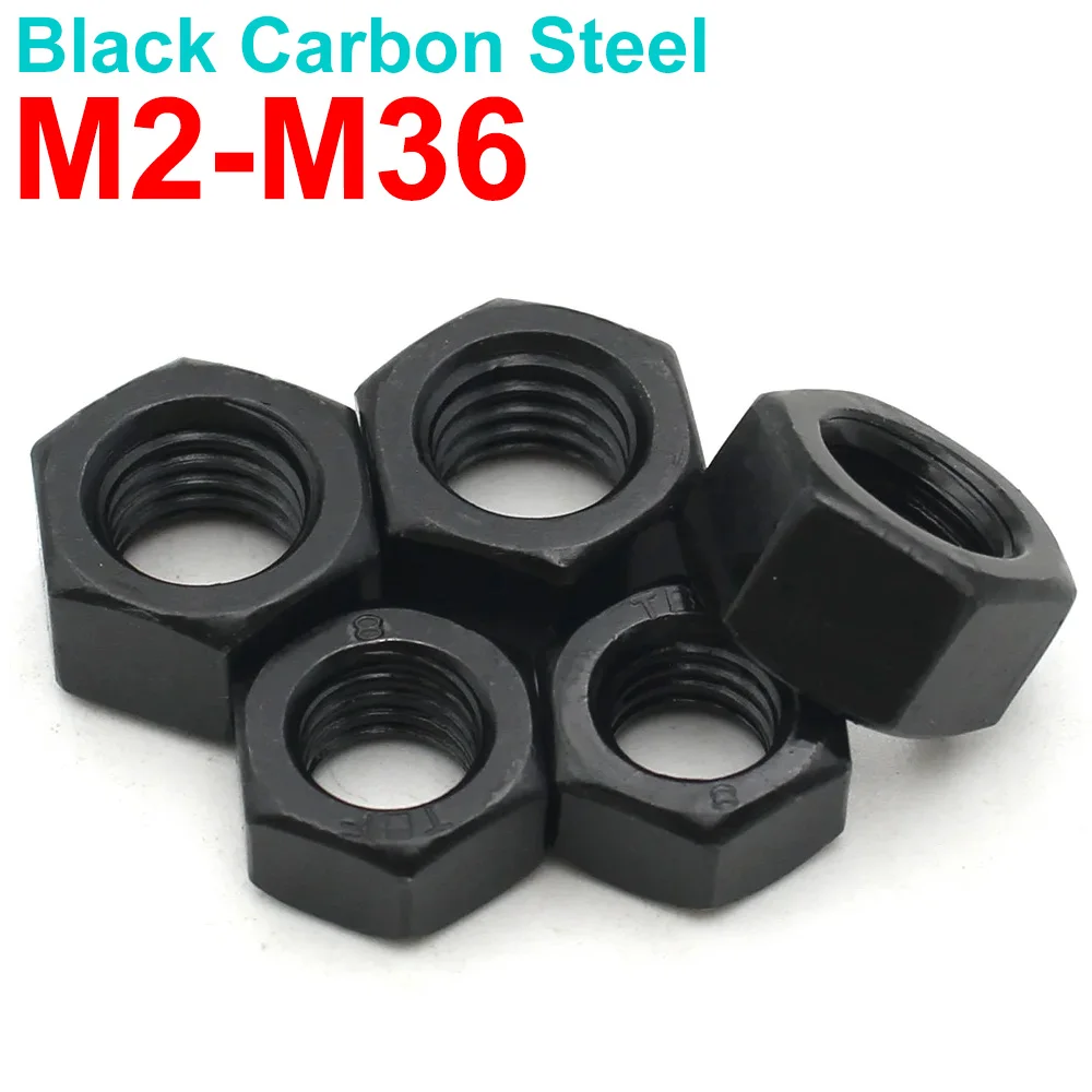 1-50pcs M2 M2.5 M2.6 M3 M3.5 M4 M5 M6 M8 M10 M12 M14 M16 M18 M20 M22 M24 M27 M30 M33 M36 Black Carbon Steel Hexagon Hex Nuts
1-50pcs M2 M2.5 M2.6 M3 M3.5 M4 M5 M6 M8 M10 M12 M14 M16 M18 M20 M22 M24 M27 M30 M33 M36 Black Carbon Steel Hexagon Hex Nuts
