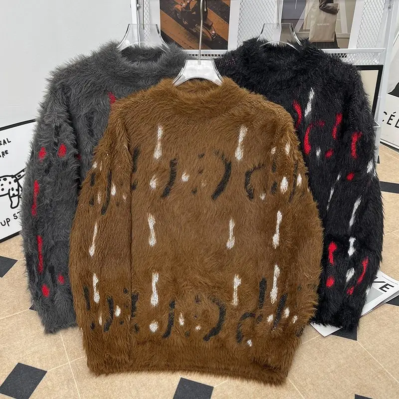 Winter Long Knitted Sweater Men's Trendy Streetwear High Collar Overhead Mink Imitation Fur Comfortable Warm Casual Top
Winter Long Knitted Sweater Men's Trendy Streetwear High Collar Overhead Mink Imitation Fur Comfortable Warm Casual Top