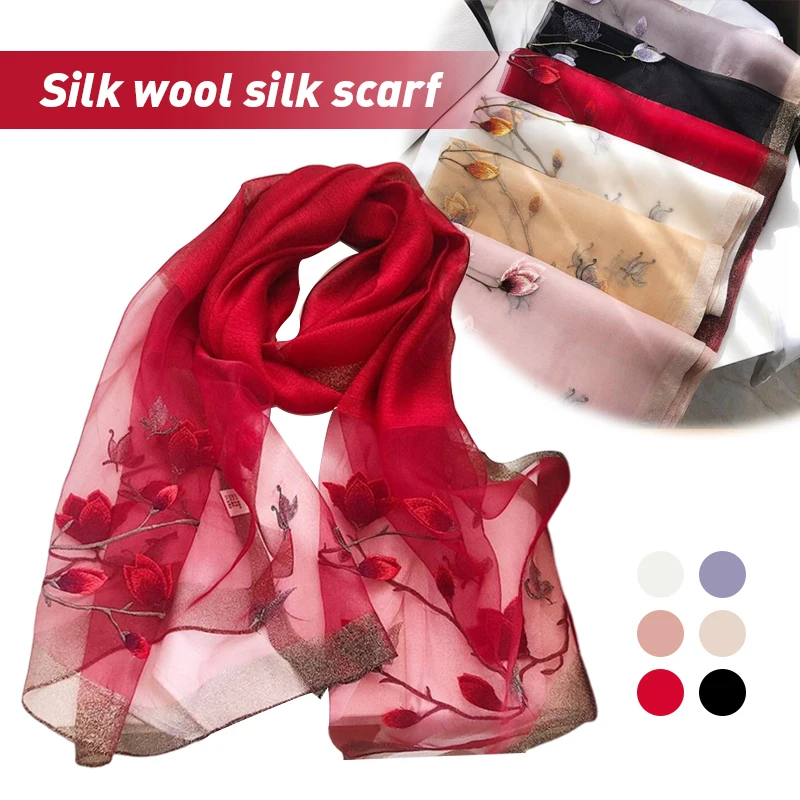 180*90cm Flowing Silk Scarf Dance Wraps Streamer Accessories Floral Embroidered Shawl Women Foulard Women Spring Summer Scarves
180*90cm Flowing Silk Scarf Dance Wraps Streamer Accessories Floral Embroidered Shawl Women Foulard Women Spring Summer Scarves
