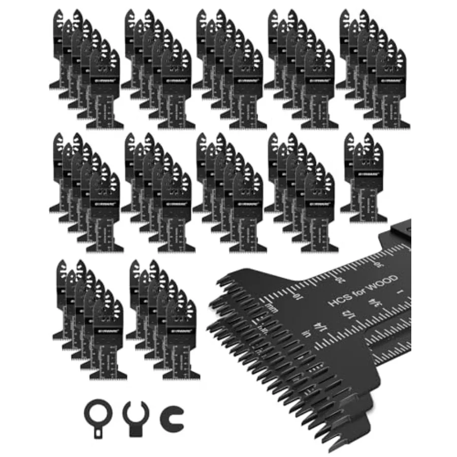 Multitool Blades 60PCS Japanese Tooth Blades for Wood Plastic Universal Oscillating Tool Blades Fit Milwauke Worx Rockwell Rigi
Multitool Blades 60PCS Japanese Tooth Blades for Wood Plastic Universal Oscillating Tool Blades Fit Milwauke Worx Rockwell Rigi