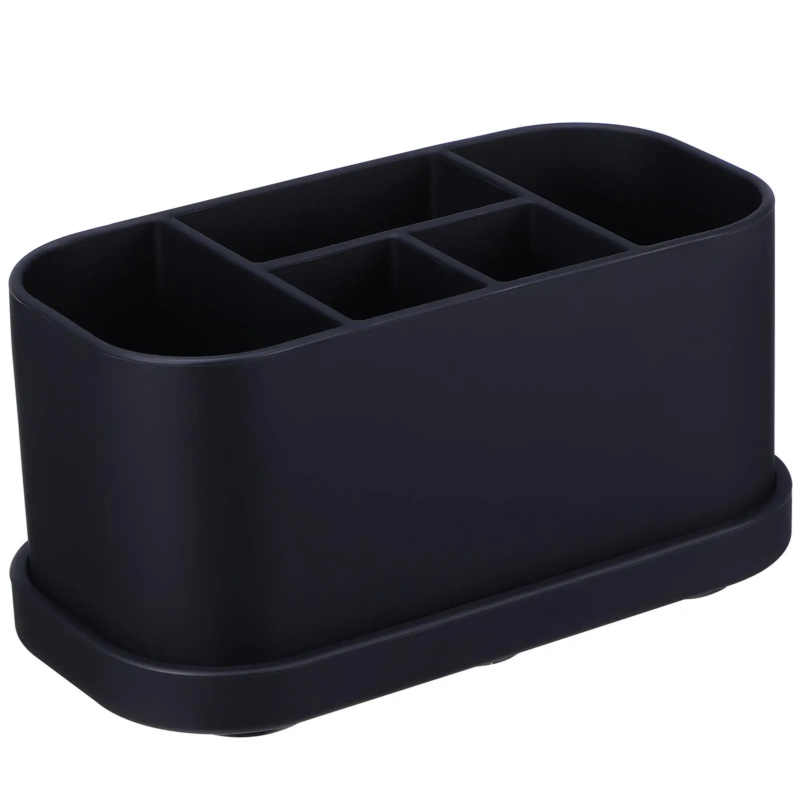 Silicone Toothbrush Holder 1Pc Black FoodGrade MultiCompartment SuctionCup Bathroom Organizer VanityTray DrainageHoles
Silicone Toothbrush Holder 1Pc Black FoodGrade MultiCompartment SuctionCup Bathroom Organizer VanityTray DrainageHoles