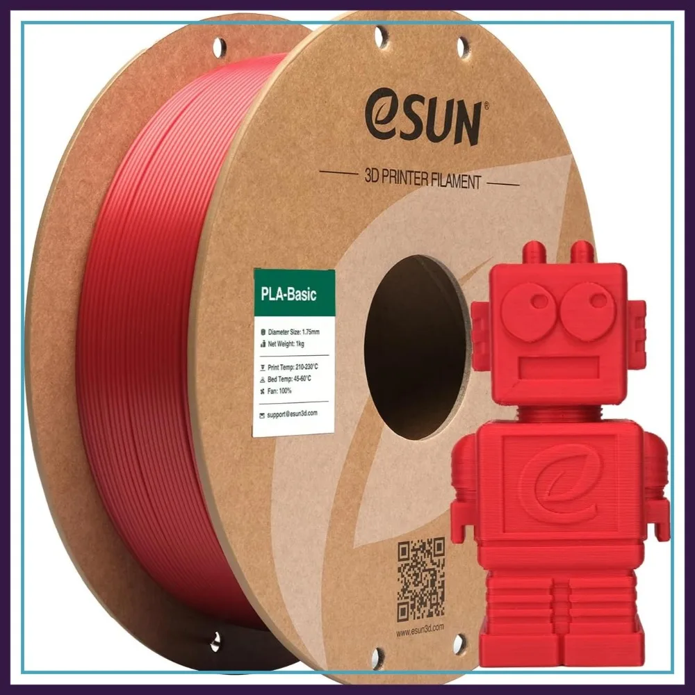 PLA Filament 1.75mm, High Speed 3D Printer Filament, 1KG Spool, Fire Engine Red
PLA Filament 1.75mm, High Speed 3D Printer Filament, 1KG Spool, Fire Engine Red