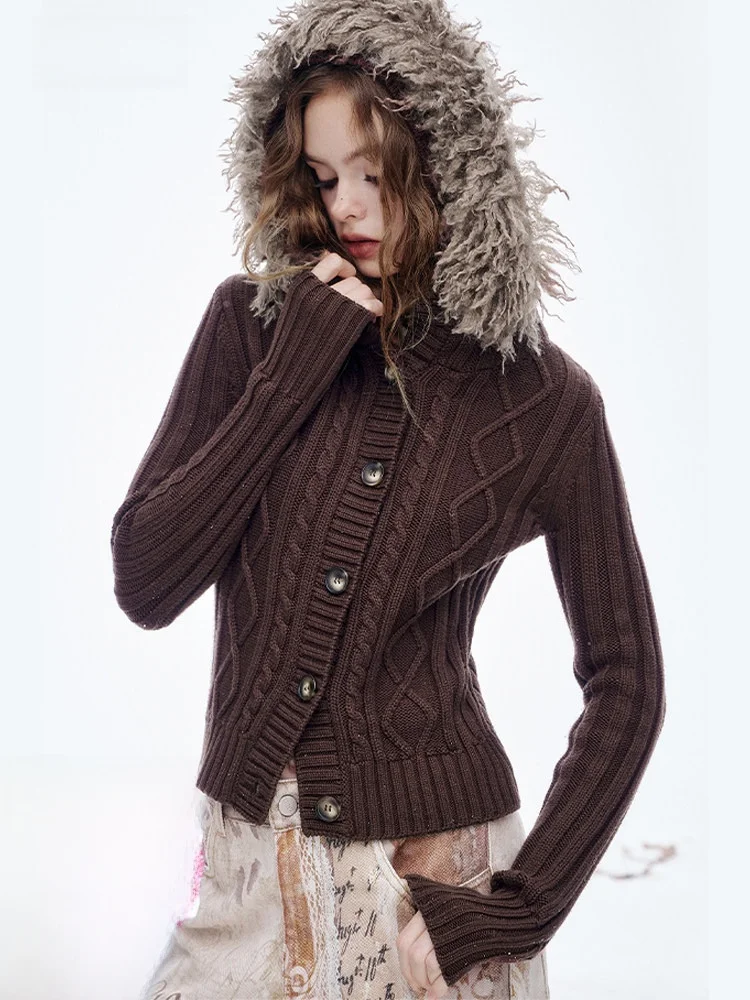 Женский свитер витой вязки в стиле ретро для похудения с воротником из искусственного меха Coffee Library Color Long Sve Thiened Winter Faion Ladies' K...
Женский свитер витой вязки в стиле ретро для похудения с воротником из искусственного меха Coffee Library Color Long Sve Thiened Winter Faion Ladies' K...