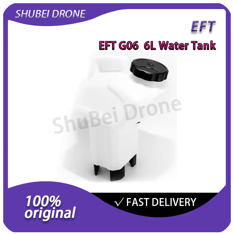 EFT G06 Agricultural Drone 6L Water Tank Quick Release Spraying Tank Assembly for G06 Quadcopter Frame Drone Accessories
EFT G06 Agricultural Drone 6L Water Tank Quick Release Spraying Tank Assembly for G06 Quadcopter Frame Drone Accessories
