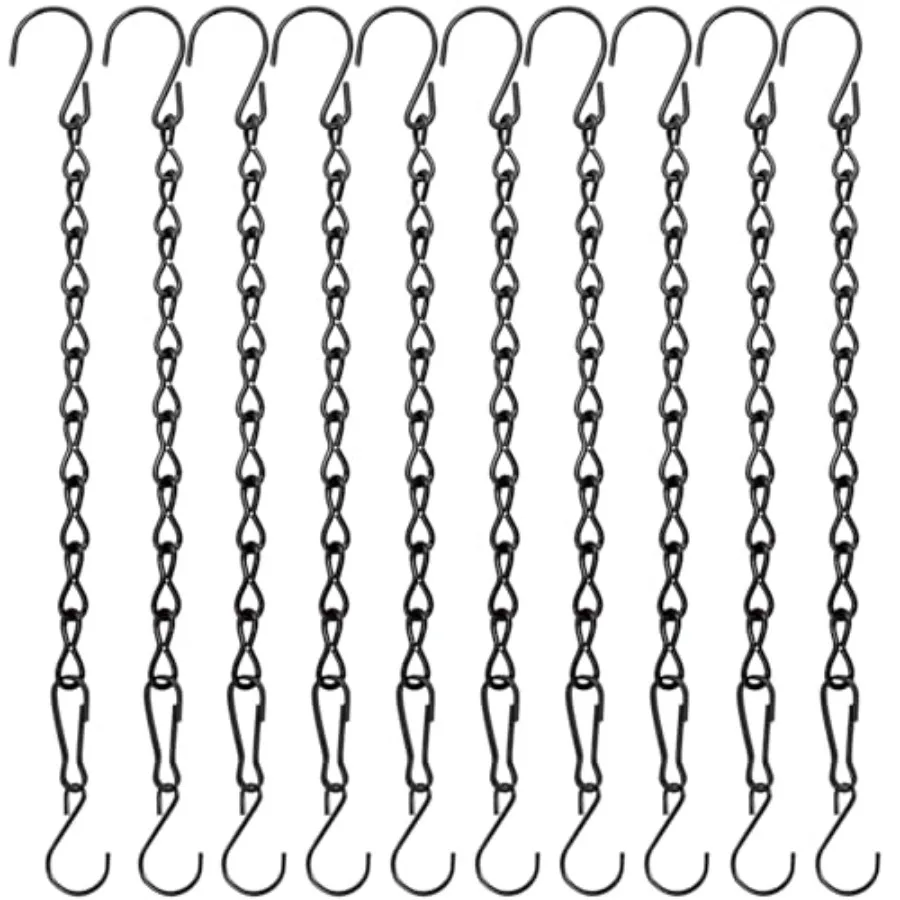 10 Pack 9.5 Inch Black Hanging Chains Garden Plant Hangers for Hanging Bird Feeders Billboards Chalkboards Basket Planters Lant
10 Pack 9.5 Inch Black Hanging Chains Garden Plant Hangers for Hanging Bird Feeders Billboards Chalkboards Basket Planters Lant