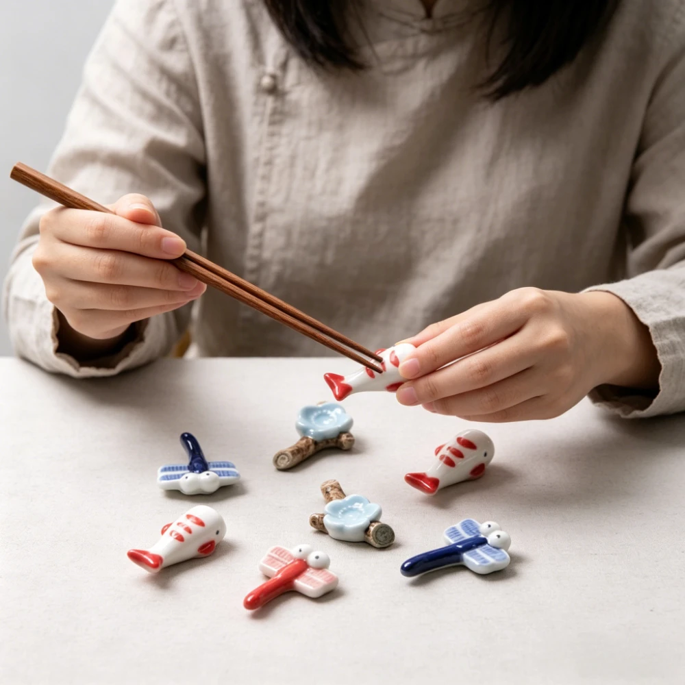 Bionic Animal Plant Chopstick Rest Japanese Creative Ceramic Chopstick Holder Cute Tableware Decor for Home Kitchen Dining
Bionic Animal Plant Chopstick Rest Japanese Creative Ceramic Chopstick Holder Cute Tableware Decor for Home Kitchen Dining