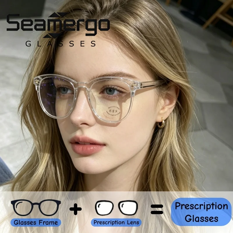 SEAMERGO Lightweight and Flexible Prescription Glasses Customized Trendy Unisex Square Frame Blue Light Blocking Eyeglasses
SEAMERGO Lightweight and Flexible Prescription Glasses Customized Trendy Unisex Square Frame Blue Light Blocking Eyeglasses