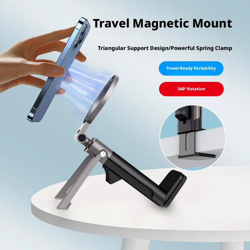 Multifunctional mechanical dog magnetic travel mobile phone holder portable aircraft high-speed rail desktop rotating holder
Multifunctional mechanical dog magnetic travel mobile phone holder portable aircraft high-speed rail desktop rotating holder