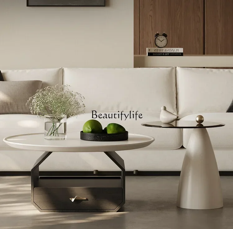 lItalian Minimalist Coffee Table Combination round Small Apartment High-Grade Light Luxury Creative Art
lItalian Minimalist Coffee Table Combination round Small Apartment High-Grade Light Luxury Creative Art