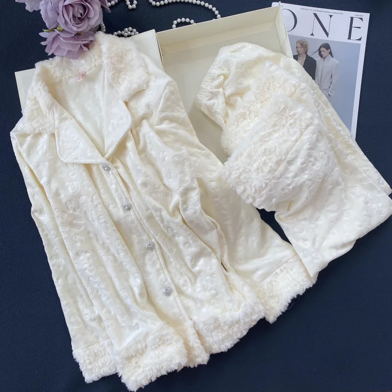 Комплект из 2 предметов: женская пижама, домашняя одежда, ночная сорочка, кружевная флисовая рубашка с длинным рукавом и брюки, комплект для сна
Комплект из 2 предметов: женская пижама, домашняя одежда, ночная сорочка, кружевная флисовая рубашка с длинным рукавом и брюки, комплект для сна