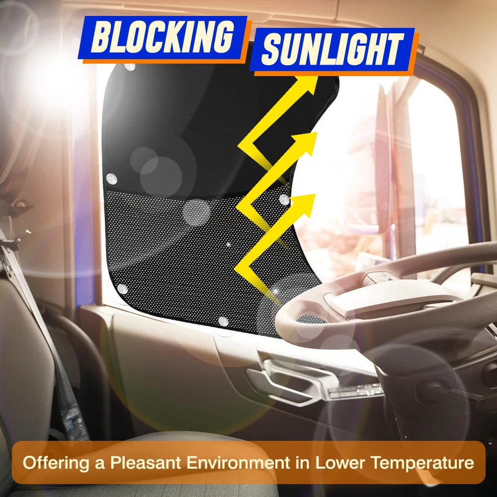 2Pcs RVs Trucks Window Sun Shades Mosquito Mesh UV Protection Driver Window Covers Protective Privacy Curtains For Freightliner
2Pcs RVs Trucks Window Sun Shades Mosquito Mesh UV Protection Driver Window Covers Protective Privacy Curtains For Freightliner
