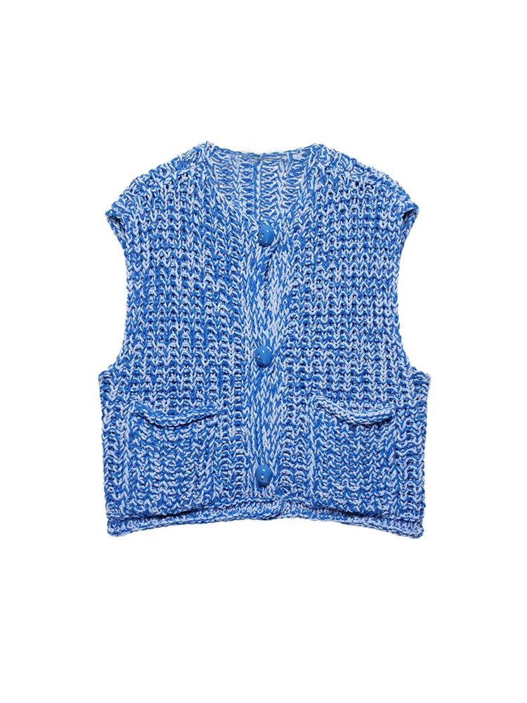 GELITAYIN Women's Cable Knit Vest Sweater O-Neck Front Pockets Fashion Waistcoat Chic Tops With Buttons
GELITAYIN Women's Cable Knit Vest Sweater O-Neck Front Pockets Fashion Waistcoat Chic Tops With Buttons