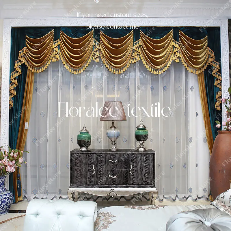 European Curtains for Living Dining Room Luxury European Luxury American Blackout Curtains for Bedroom High-end Cotton Velvet
European Curtains for Living Dining Room Luxury European Luxury American Blackout Curtains for Bedroom High-end Cotton Velvet