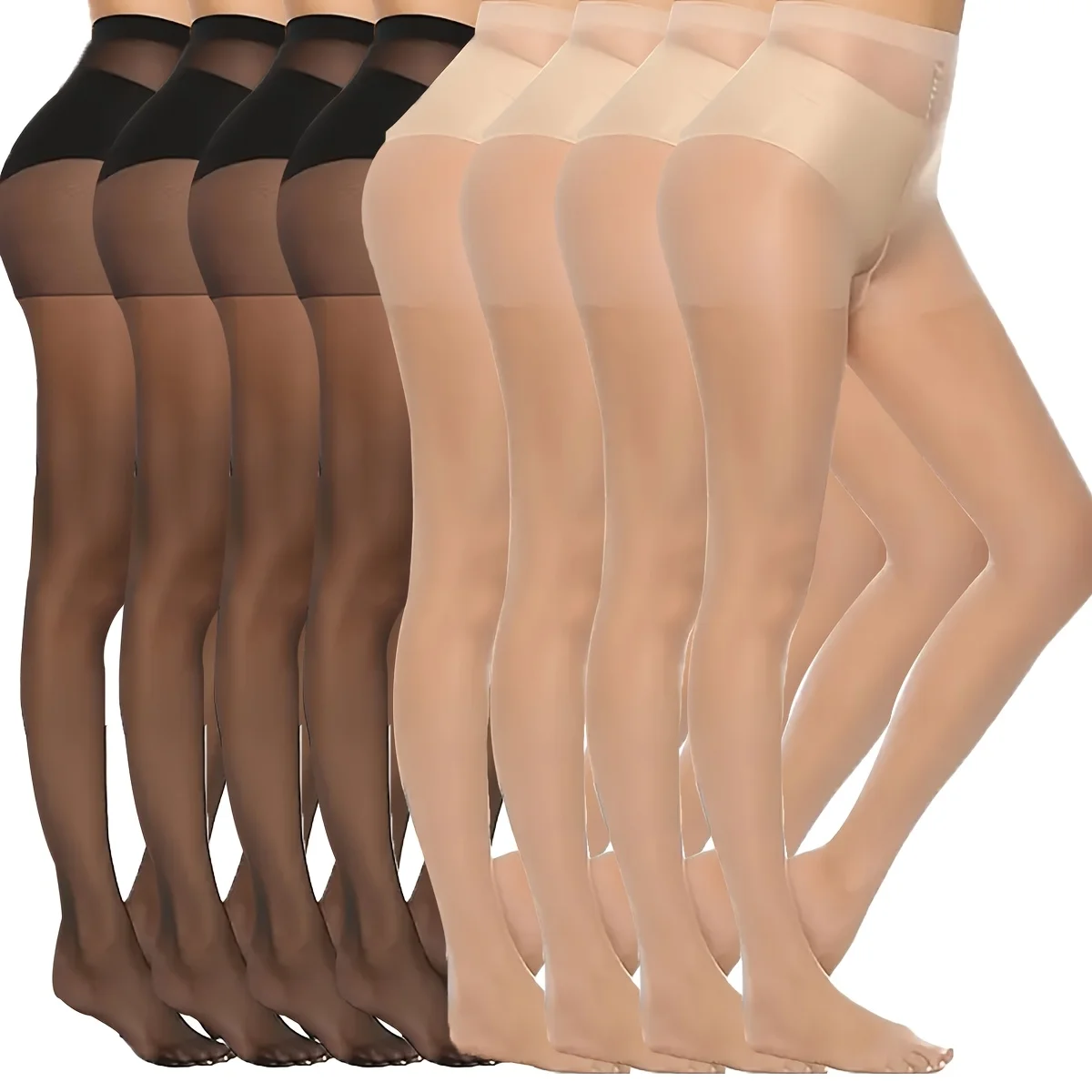 8 Pairs Women's Ultra-Thin High-Waisted Tights - Comfortable Durable High Elastic Anti-Snag Slimming Tummy-Control Pantyhose
8 Pairs Women's Ultra-Thin High-Waisted Tights - Comfortable Durable High Elastic Anti-Snag Slimming Tummy-Control Pantyhose