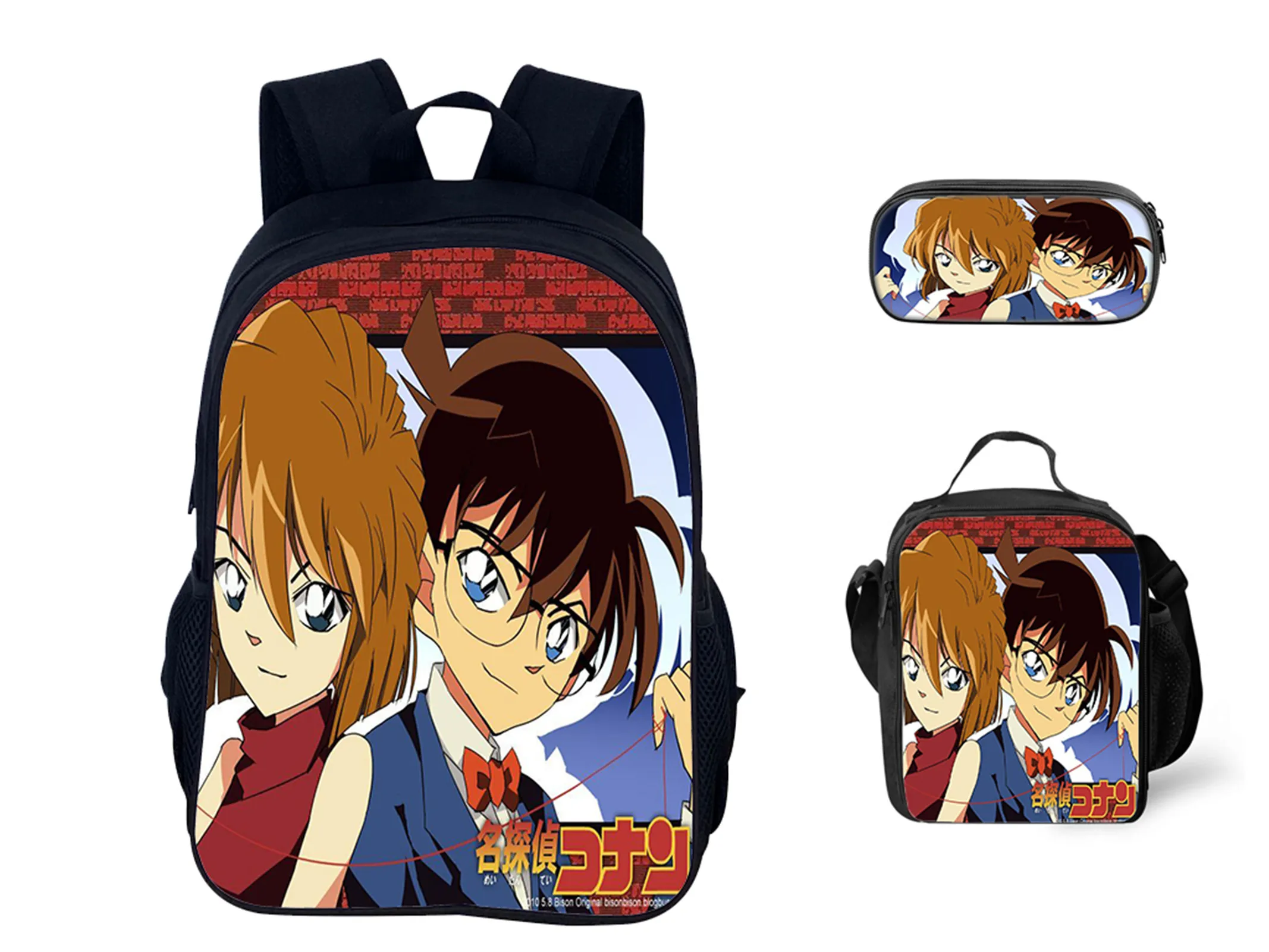 Detective Conan Rucksack 3Pcs Set-Lightweight Backpack+Pen Case+Waterproof Lunch Tote for Elementary Kids
Detective Conan Rucksack 3Pcs Set-Lightweight Backpack+Pen Case+Waterproof Lunch Tote for Elementary Kids