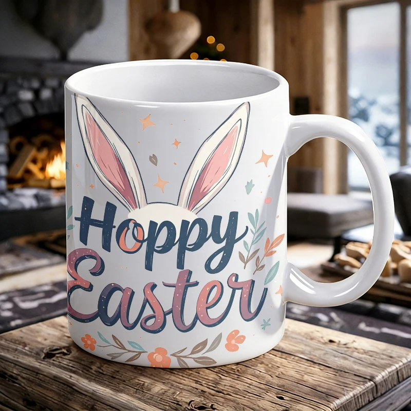 'Hoppy Easter' Bunny Ear Ceramic Cup,Creative Coffee Cup, Milk Cup,Office Tea Cup,Drinking Cup, Fade-Resistant, Gift for Friends
'Hoppy Easter' Bunny Ear Ceramic Cup,Creative Coffee Cup, Milk Cup,Office Tea Cup,Drinking Cup, Fade-Resistant, Gift for Friends