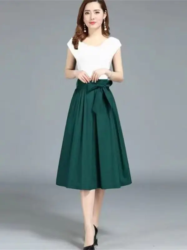 plus Size Midi Skirt Slimming Meat Covering Thin A-Line Pleated Summer Fashion Women's Clothing Korean Style Loose Fit High W...
plus Size Midi Skirt Slimming Meat Covering Thin A-Line Pleated Summer Fashion Women's Clothing Korean Style Loose Fit High W...
