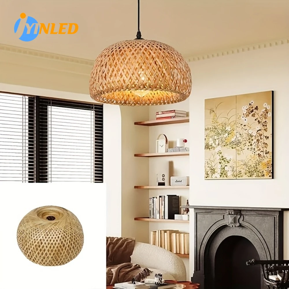 Bamboo Lantern Pendant Lamp Retro Restaurant Hanging Light Hand-Woven Lampshades E27 Lighting Fixtures Ceiling Chandeliers Decor
Bamboo Lantern Pendant Lamp Retro Restaurant Hanging Light Hand-Woven Lampshades E27 Lighting Fixtures Ceiling Chandeliers Decor