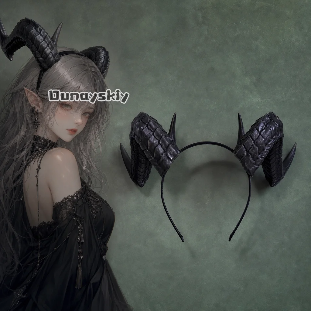 KS*9Black Scaled Demon Dragon Horn Headband Gothic Devil Horn Headpiece for DND Fantasy Cosplay Halloween Anime Character Role
KS*9Black Scaled Demon Dragon Horn Headband Gothic Devil Horn Headpiece for DND Fantasy Cosplay Halloween Anime Character Role