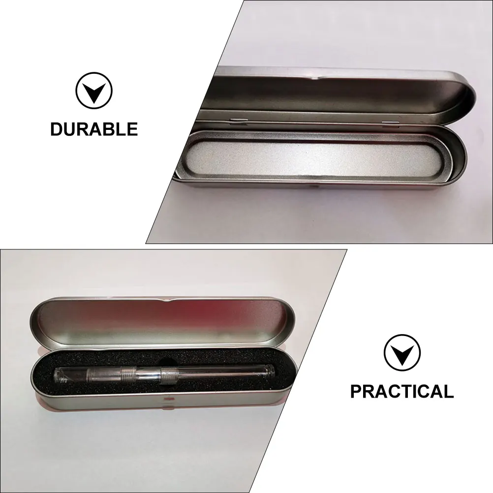 4 Pcs Tinplate Stationery Box Pencil Case Cases for School Silver Container Student 
4 Pcs Tinplate Stationery Box Pencil Case Cases for School Silver Container Student