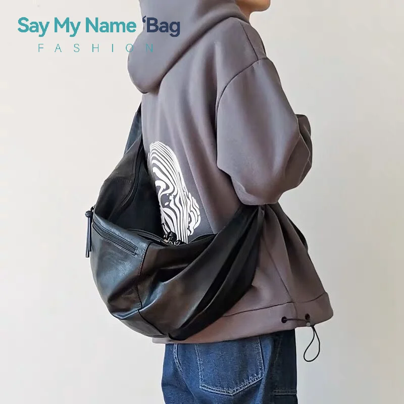 Retro Version Ins Hobos Bag Dumpling Shaped PU Crossbody Bag Large Capacity Soft Simple Casual New Tote Leather Shoulder Bags
Retro Version Ins Hobos Bag Dumpling Shaped PU Crossbody Bag Large Capacity Soft Simple Casual New Tote Leather Shoulder Bags