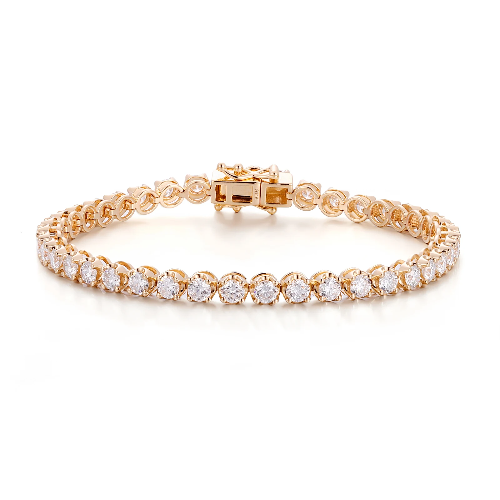 Provence 14K Yellow Gold Tennis Bracelet With Round cut Lab Grown Diamond Daily Wear Jewelry and Birthday Gift for Women
Provence 14K Yellow Gold Tennis Bracelet With Round cut Lab Grown Diamond Daily Wear Jewelry and Birthday Gift for Women