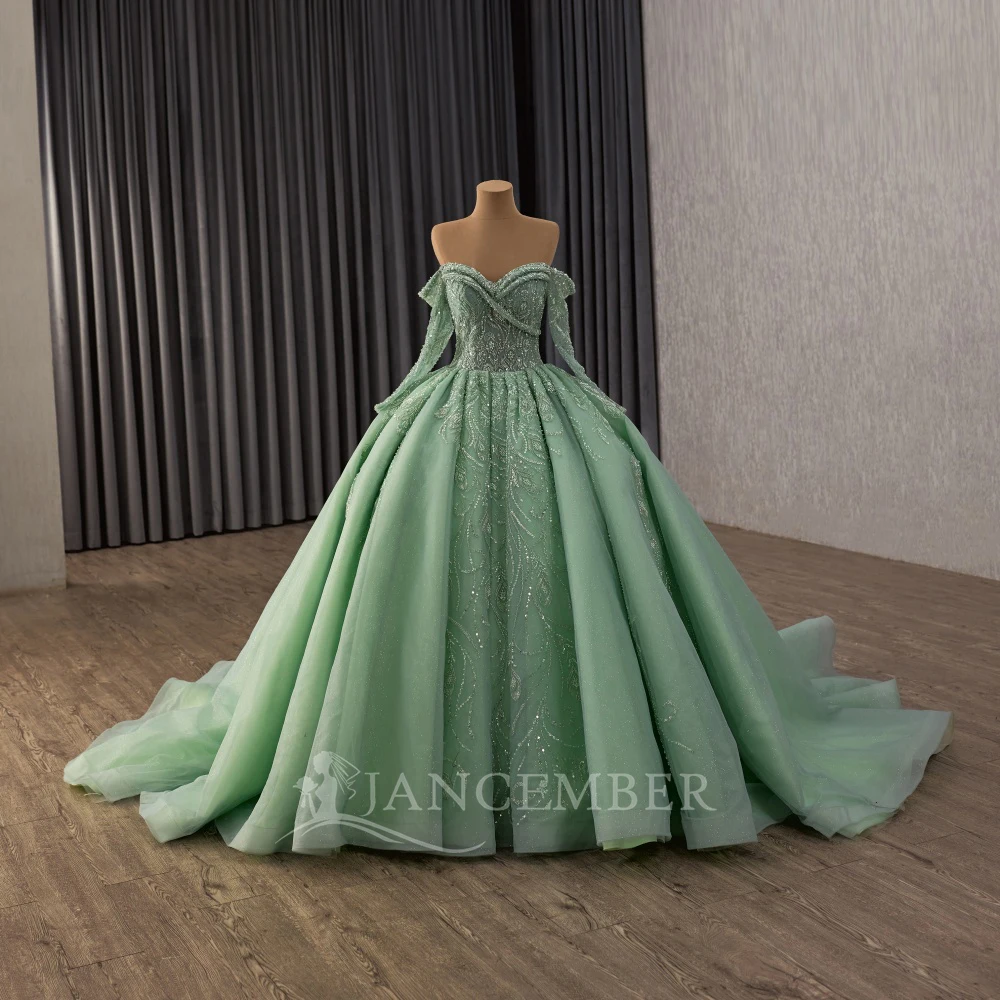 Блестящие платья Quinceanera по индивидуальному заказу с открытыми плечами и блестками из органзы с кристаллами длиной до пола, с длинным хвостом Vestido 15, Quinceanera
Блестящие платья Quinceanera по индивидуальному заказу с открытыми плечами и блестками из органзы с кристаллами длиной до пола, с длинным хвостом Vestido 15, Quinceanera