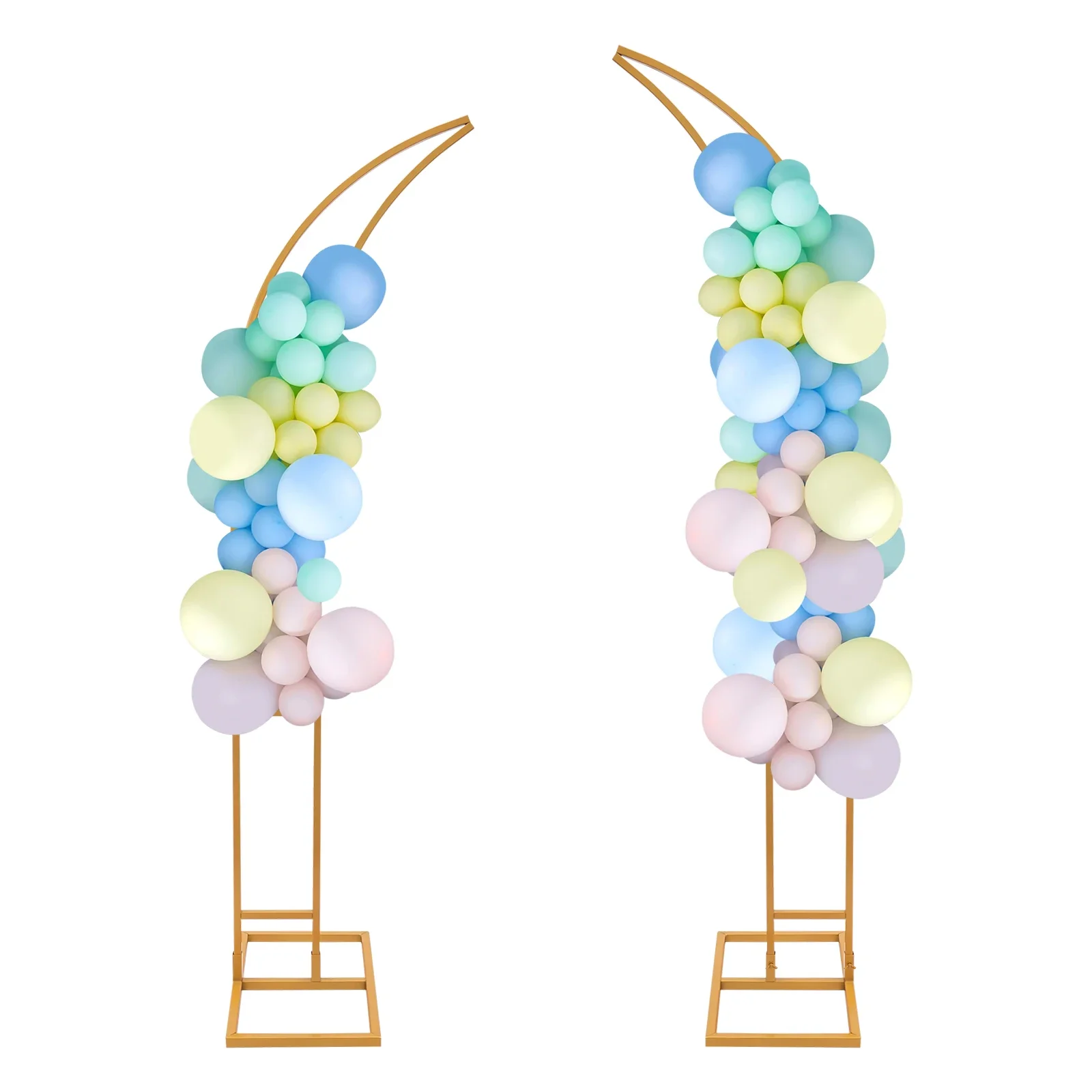 Curved Wedding Arch Backdrop Stand 2-Piece Set, Gold Arched Frame, Steel Pipe Archway for Ceremony & Wedding Party Decoration
Curved Wedding Arch Backdrop Stand 2-Piece Set, Gold Arched Frame, Steel Pipe Archway for Ceremony & Wedding Party Decoration