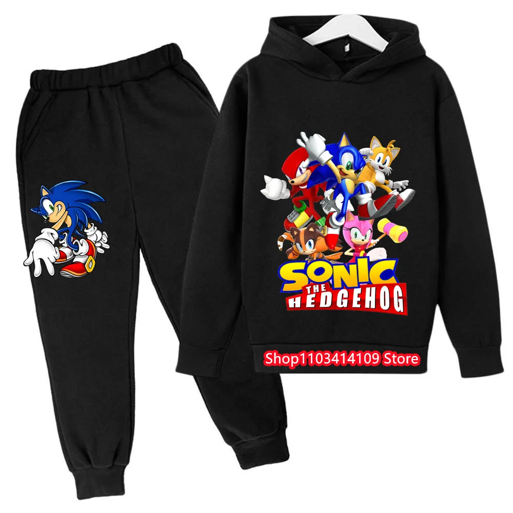 Boys Girls Clothing Casual Sonics Hoodie Set Kids 2pcs Sets Spring Autumn Toddler Cartoon Hooded +pants Tracksuit Girls Clothes
Boys Girls Clothing Casual Sonics Hoodie Set Kids 2pcs Sets Spring Autumn Toddler Cartoon Hooded +pants Tracksuit Girls Clothes