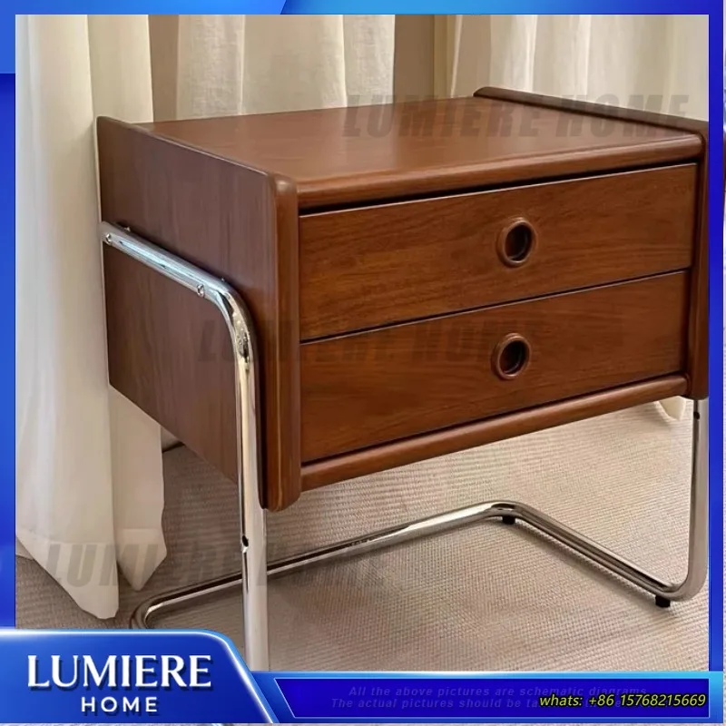 Minimalist Nightstand Vintage Solid Wood Bedside Cabinet with 2 Drawers Storage Rack for Bedroom Living Room Office Furniture
Minimalist Nightstand Vintage Solid Wood Bedside Cabinet with 2 Drawers Storage Rack for Bedroom Living Room Office Furniture