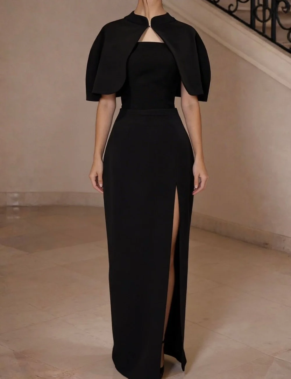 Customized Simple Black Modest Jersey Pleat Straight High Collar Long Dresses Evening Dresses Exquisite For Wedding Party
Customized Simple Black Modest Jersey Pleat Straight High Collar Long Dresses Evening Dresses Exquisite For Wedding Party
