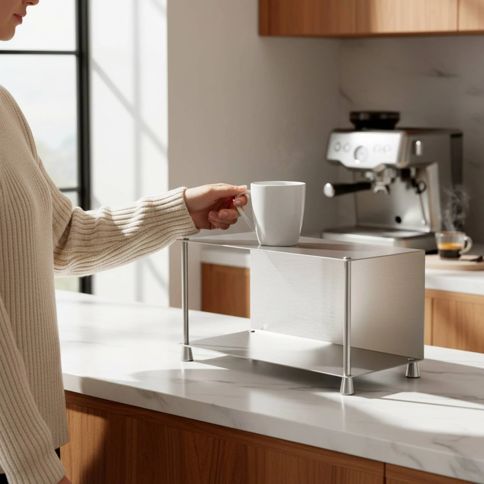 Two-Tier Storage Shelf Free-Standing Countertop Organizer Stainless Steel Rack Multi-Purpose Antismudge-Resistant for Vanity
Two-Tier Storage Shelf Free-Standing Countertop Organizer Stainless Steel Rack Multi-Purpose Antismudge-Resistant for Vanity
