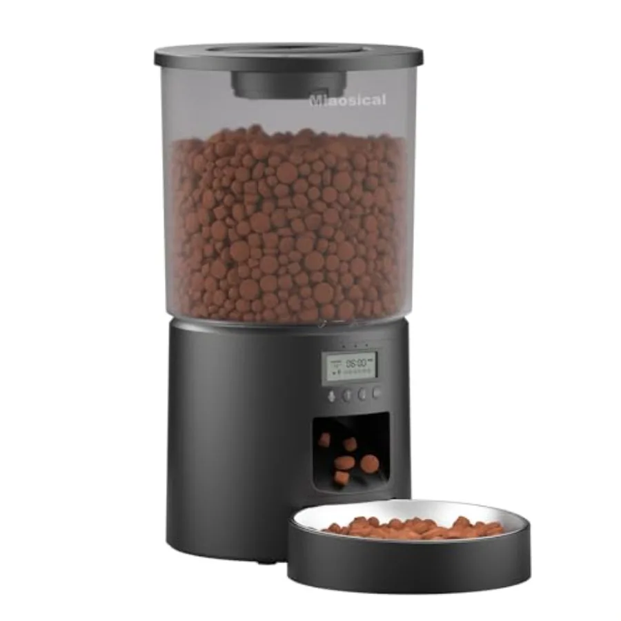 Automated Cat Feeder, Clear 4.2L Dry Food Dispenser with Single Bowl, Programmable Timed Pet Feeder for Up to 6 Daily Meals, 10
Automated Cat Feeder, Clear 4.2L Dry Food Dispenser with Single Bowl, Programmable Timed Pet Feeder for Up to 6 Daily Meals, 10