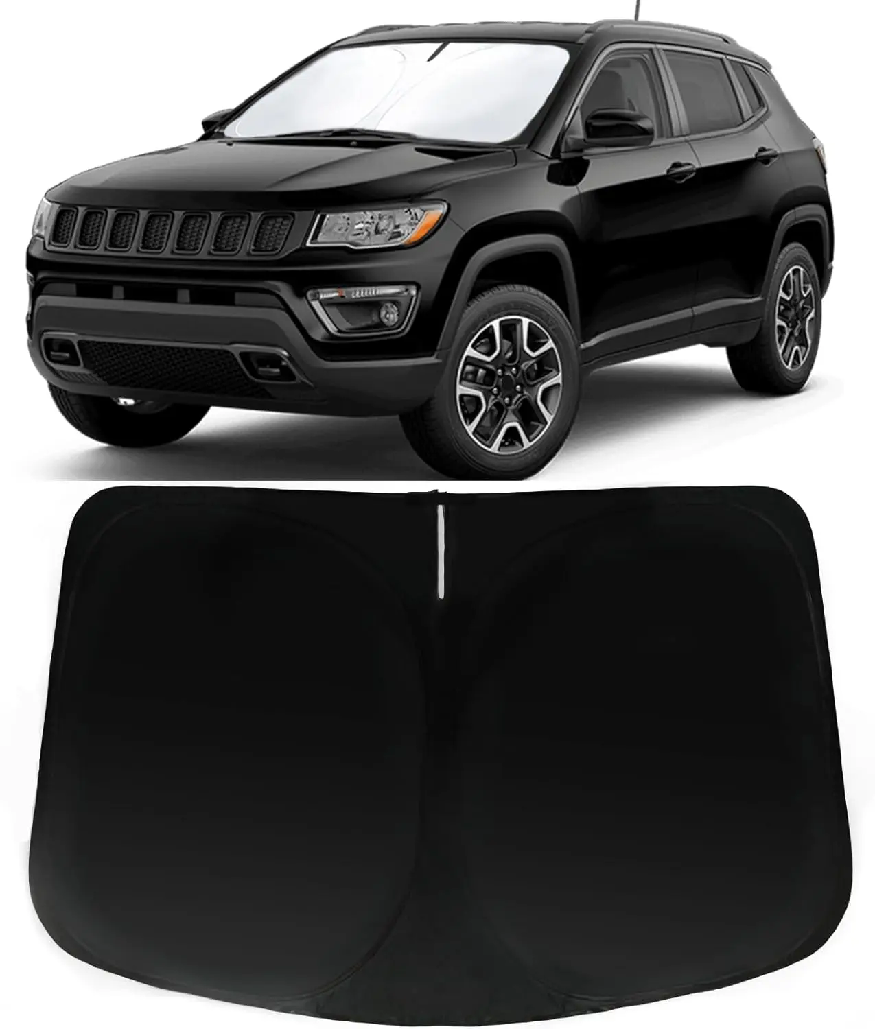 Windshield Sun Shade for Jeep Compass 2017-2025, 240T Car Front Window Sunshade Blocks UV Rays and Heat
Windshield Sun Shade for Jeep Compass 2017-2025, 240T Car Front Window Sunshade Blocks UV Rays and Heat