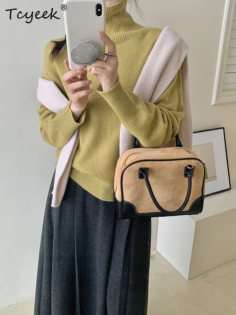 Tcyeek 100% Wool Sweater, Women Warm Turtleneck Long Sleeve,Knit Seamless Pullovers,Basic Autumn Winter T4N415JC 
Tcyeek 100% Wool Sweater, Women Warm Turtleneck Long Sleeve,Knit Seamless Pullovers,Basic Autumn Winter T4N415JC