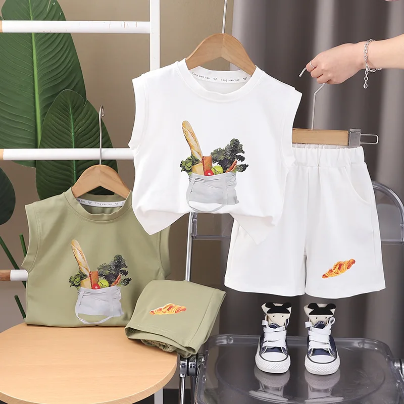 Boys clothes sets summer 2025 children Vest Tops Short Pants 2pcs Sports Suit For Baby Shorts Tracksuits Kids Sleeveless Outfits
Boys clothes sets summer 2025 children Vest Tops Short Pants 2pcs Sports Suit For Baby Shorts Tracksuits Kids Sleeveless Outfits