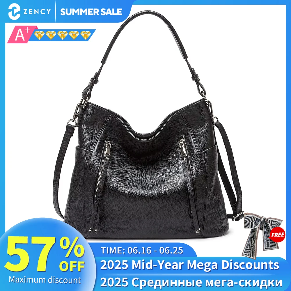ZENCY 2025 New Handbag Luxury Genuine Leather Bag for Women Shoulder Tote Crossbody Double Zipper Pocket Charming Red Hobo Bag
ZENCY 2025 New Handbag Luxury Genuine Leather Bag for Women Shoulder Tote Crossbody Double Zipper Pocket Charming Red Hobo Bag