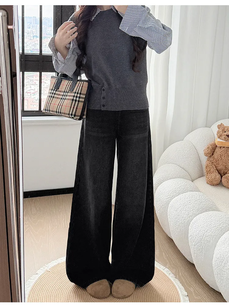 Loose Straight Leg Wide Leg Jeans for Women Casual High Waist Bootcut Pants plus Size Slimming Jeans Casual Denim Trousers
Loose Straight Leg Wide Leg Jeans for Women Casual High Waist Bootcut Pants plus Size Slimming Jeans Casual Denim Trousers